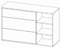 Comodă Sokme Нитро 1Д3Ш Votan/Alb imaginea #3 — magazin online Desire.md