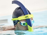 Masca Tub pentru înot Aqualung Focus Snorkel Navy Blue/Bright Yellow (ST1720471)