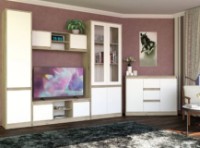 Комод Yasen Венера 2Д3Ш  Дуб Крафт Серый /Белый фото №2 — интернет-магазин Desire.md