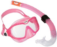 Masca şi tub pentru înot Aqualung Mix JR Pink/White S (SC4250209S)
