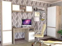 Masa de birou Yasen Venera Stejar Craft Gri/Alb imaginea #2 — magazin online Desire.md