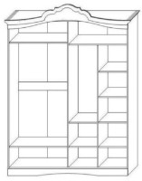 Шкаф КМК Жемчужина Венге Светлый/Ясень Жемчужный (0380.1) фото №2 — интернет-магазин Desire.md