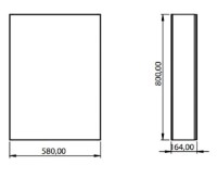 Шкаф с зеркалом Creavit Verti VE1060.01.VV фото №2 — интернет-магазин Desire.md