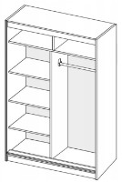 Шкаф-купе Fadome Molto ML150 Artisan/Black фото №2 — интернет-магазин Desire.md