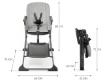 Стульчик для кормления Kinderkraft Foldee Grey (KHFOLD00GRY0000) фото №3 — интернет-магазин Desire.md