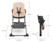 Стульчик для кормления Kinderkraft Foldee Pink (KHFOLD00PNK0000) фото №5 — интернет-магазин Desire.md