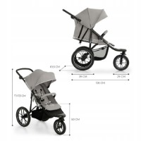 Коляска Kinderkraft Helsi Dust Grey (KSHELS00GRY0000) фото №7 — интернет-магазин Desire.md
