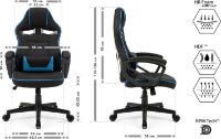 Scaun gaming Sense7 Knight Fabric Black and Blue imaginea #14 — magazin online Desire.md