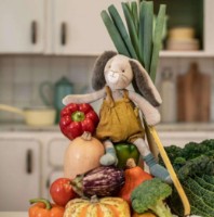 Jucărie de pluș Moulin Roty Ochre Rabbit Trois Petits Lapins MR678026 imaginea #6 — magazin online Desire.md