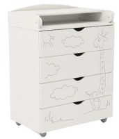 Детский комод Eucalyptus Jiraffe80 White (DSK-J701)