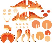 3D пазл-конструктор Janod Dino J05838 фото №4 — интернет-магазин Desire.md