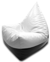 Fotoliu puf BeanBag Max Пирамида XL Белый/Черный imaginea #4 — magazin online Desire.md