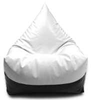 Fotoliu puf BeanBag Max Пирамида XL Белый/Черный imaginea #2 — magazin online Desire.md