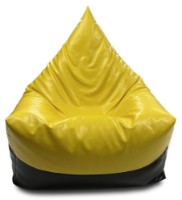 Кресло-мешок BeanBag Max Пирамида XL Жёлтый/Черный фото №2 — интернет-магазин Desire.md