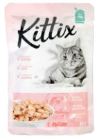 Hrană umedă pentru pisici Kittix Adult Cats Fish 0.085kg 24pcs