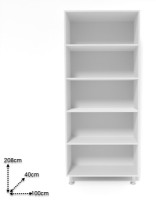 Шкаф Smartex N4 100x40x208cm Белый фото №2 — интернет-магазин Desire.md