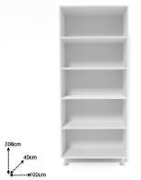 Dulap Smartex N4 100x40x208cm Alb/Grafit imaginea #2 — magazin online Desire.md