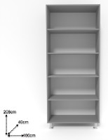 Шкаф Smartex N4 100x40x208cm Графит фото №2 — интернет-магазин Desire.md