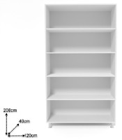 Dulap Smartex N4 120x40x208cm Alb imaginea #2 — magazin online Desire.md