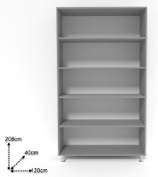 Dulap Smartex N4 120x40x208cm Grafit imaginea #2 — magazin online Desire.md