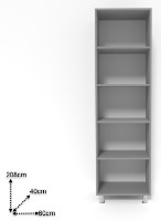 Шкаф Smartex N4 60x40x208cm Графит фото №2 — интернет-магазин Desire.md