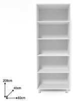 Dulap Smartex N4 80x40x208cm Alb imaginea #2 — magazin online Desire.md