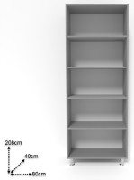 Dulap Smartex N4 80x40x208cm Grafit/Stejar Deschis imaginea #2 — magazin online Desire.md