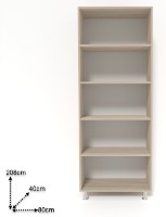 Dulap Smartex N4 80x40x208cm Stejar Deschis/Alb imaginea #2 — magazin online Desire.md