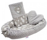 Гнездо для малыша New Baby Minky Clouds Grey (42796)