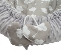 Гнездо для малыша New Baby Minky Clouds Grey (42796) фото №4 — интернет-магазин Desire.md