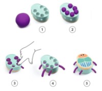 Plastilina Djeco Mapatabestioles DJ09033 imaginea #3 — magazin online Desire.md