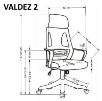 Офисное кресло Halmar Valdez 2 Grey/Black фото №7 — интернет-магазин Desire.md