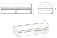 Pat copii Компанит 90+2 Дуб Сонома imaginea #2 — magazin online Desire.md