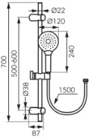 Set pentru duș Ferro Mulo N334 imaginea #2 — magazin online Desire.md