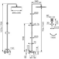 Set pentru duș Ferro Algeo NP80-BAQ13U imaginea #2 — magazin online Desire.md