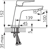 Смеситель для умывальника Ferro Vitto BVI2VLBLG фото №3 — интернет-магазин Desire.md