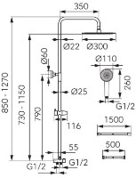 Set pentru duș Ferro Wizard Pro NP47-BL imaginea #2 — magazin online Desire.md