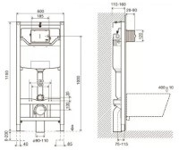 Комплект унитаз + инсталляция VOLLE 1347.001000+i8109 фото №3 — интернет-магазин Desire.md