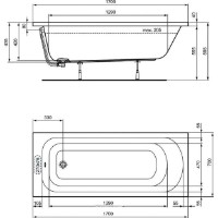 Ванна Ideal Standart Simplicity 170x70 W004401 фото №2 — интернет-магазин Desire.md