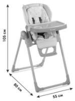 Стульчик для кормления Jane Mila Blue (6291 U53) фото №3 — интернет-магазин Desire.md