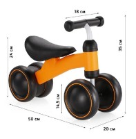 Bicicleta fără pedale Beise Grow Future Orange (69779) imaginea #6 — magazin online Desire.md