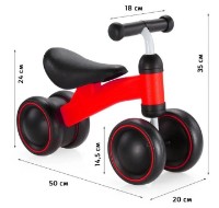 Bicicleta fără pedale Beise Grow Future Red (69779) imaginea #2 — magazin online Desire.md