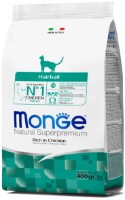 Hrană uscată pentru pisici Monge Superpremium Hairball Rich in Chicken 400g