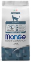 Hrană uscată pentru pisici Monge Superpremium Adult Sterilised Trout 1.5kg
