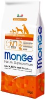 Hrană uscată pentru câini Monge Superpremium All Breeds Adult Duck/Rice/Potatoes 12kg
