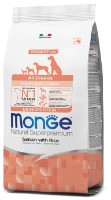 Hrană uscată pentru câini Monge Superpremium All Breeds Puppy & Junior Salmon/Rice 800g