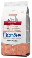 Hrană uscată pentru câini Monge Superpremium Mini Adult Salmon/Rice 2.5kg