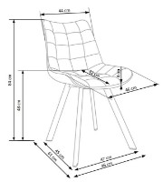 Стул Halmar K-332 Blue фото №2 — интернет-магазин Desire.md