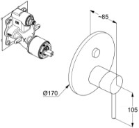Baterie pentru cadă Kludi Bozz (386593976) imaginea #2 — magazin online Desire.md