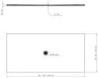 Cadița de duș Polimat Fresco White Matte 120x100x2.5 (18006) imaginea #3 — magazin online Desire.md